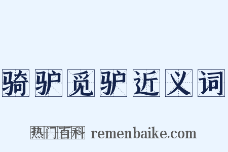 骑驴觅驴近义词是什么意思的图片
